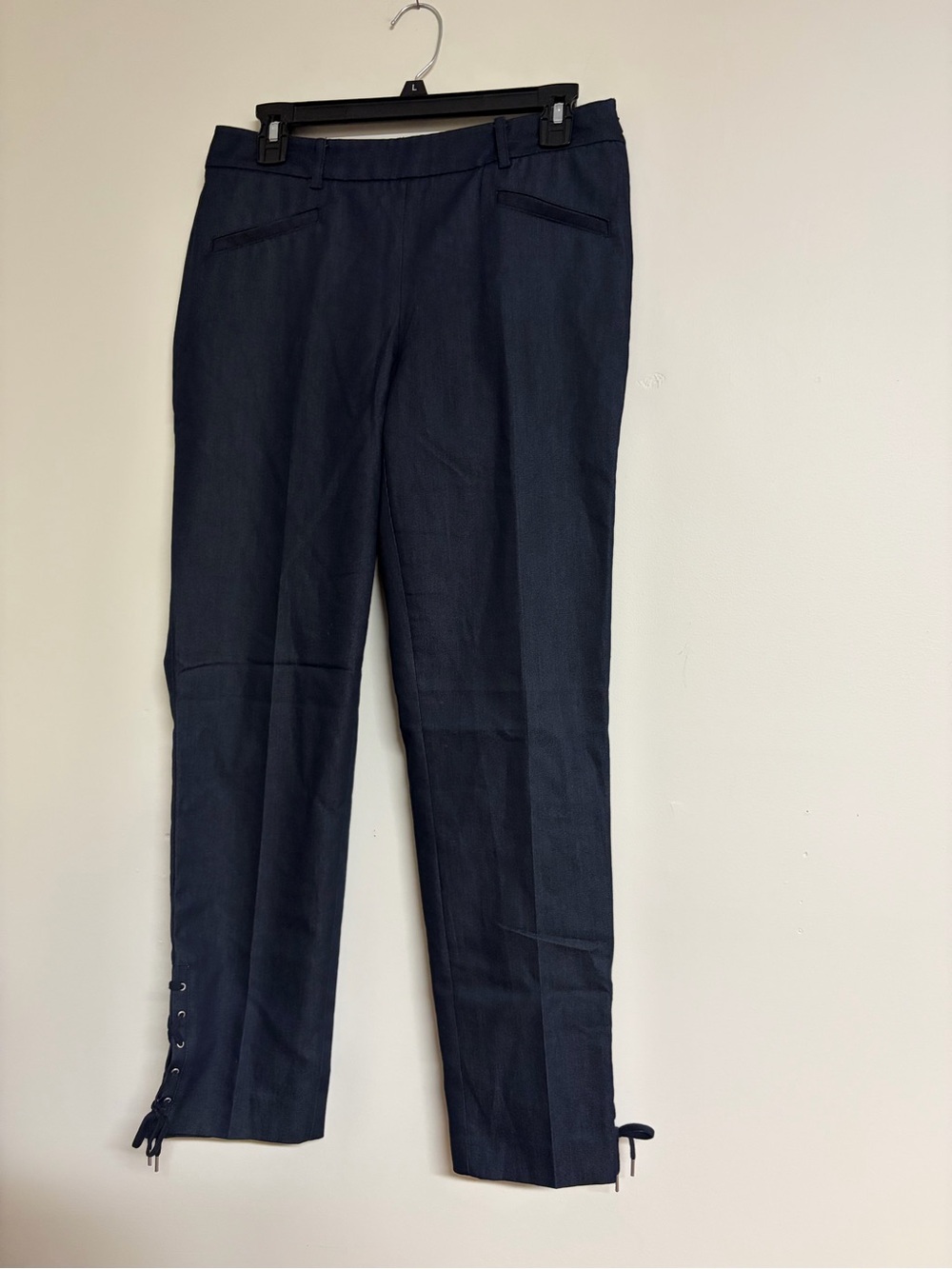 Dark Navy Cropped Ankle Dress Pants